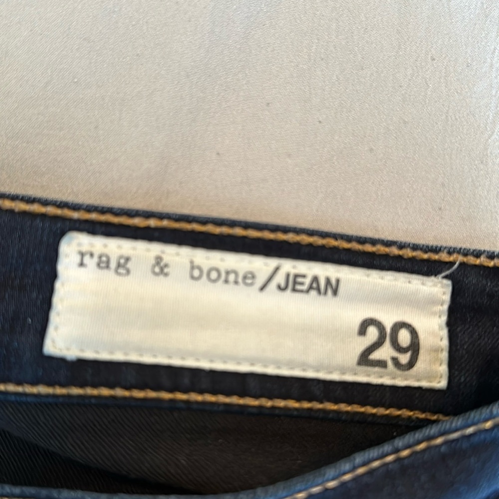 Rag and bone 10 inch crop flare jeans dark color size 29